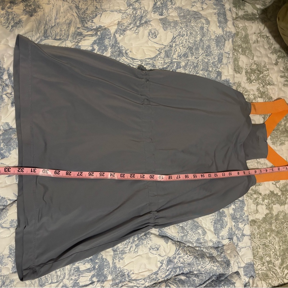 Gap Body Fit sz S Gray Dress with peach Straps - Picture 4 of 15